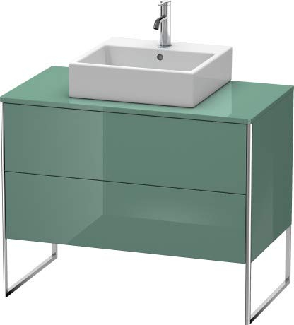 Duravit XSquare Waschtischunterbau stehend 100,0 x 54,8 cm, 2 Auszüge, Farbe (Front/Korpus): Schwarz Hochglanz Lack - XS492104040