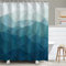 RosieLily Geometrische Duschvorhänge, marineblau und grau, Ombré-Gebirge, modernes Design für moderne Jungen-Badezimmer-Dekoration, 183 x 183 cm, mit 12 Haken