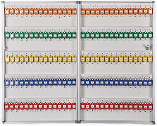YUESFZ Schlüsselschränke Schliusselkasten Vintage Wandschlüsselschrank Mit Etikett, Schlüsselverwaltung Mit Großer Kapazität Sicher, Schlüsselaufbewahrungsbox Mit 24-150 Haken