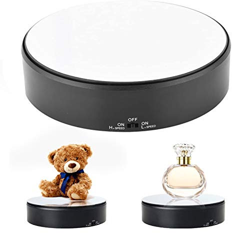 CDIYTOOL Motorized Rotating Turntable Display Stand for Photography, Professional 360 Degree Motorized Jewelry Holder Display for Live Video Jewelry Watch