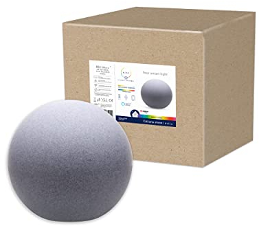 tint Smarte Outdoor LED Leuchtkugel Calluna Ø 40cm, Gartenkugel, Kugelleuchte, Farbwechsel RGB, E27 Fassung, ip44 für Außen, Zigbee, funktioniert mit Alexa, Optik: stone…