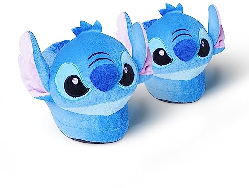 Disney Pantofole Donna - Ciabatte Con Pelo Baby Yoda Stitch Ih Oh 35-41 - Ciabatte Pelose Donna Calde Gadget (Blu Stitch, 38-39 EU)