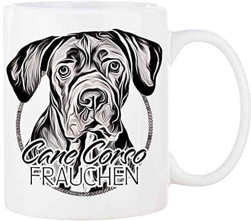 Cadouri Hunde-Tasse CANE CORSO FRAUCHEN Kaffeetasse mit Spruch - Geschenk für Hundebesitzer