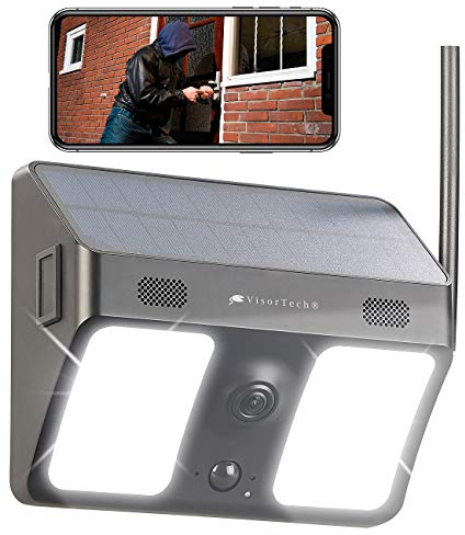 VisorTech WLAN-IP-Kamera Solar: Kabellose WLAN-IP-Kamera, Flutlicht, Full HD, Versandrückläufer (HD Überwachungskamera, Überwachungskamera Outdoor, PC)
