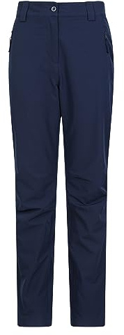 Mountain Warehouse Arctic Thermal Womens Trousers - Fleece Lined Pants, Stretch, Many Pockets, Cosy Ladies Bottoms, Warm - for Walking, Camping, Hiking Navy (Short) Women's Size 8