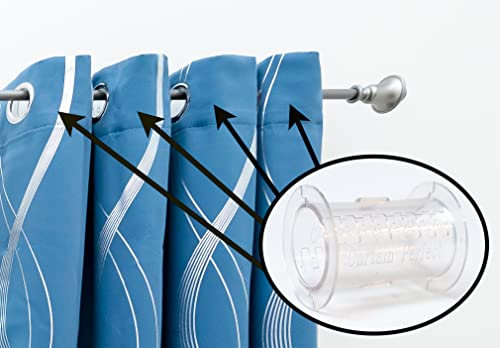 Curtain Perfect Vorhang-Abstandshalter, Groß, 8 Stück, transparenter Kunststoff, Snap-on-Funktion, verschönert Heimdekoration