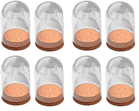 F Fityle Lot de 10 Cloches Verre Bonbonnière Décoration en Verre Borosilicate, 6,5x10 cm