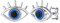 Boucles d'oreilles Oeil d horus Blanc Entouré Zirconium Pierre de Lune Bleu Clou d oreille Puces Argent 925 Bleu Cil Bijoux Cadeau pour Fetes des Meres Jeune Fille