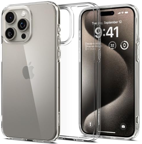 Spigen Ultra Hybrid Case Compatible with iPhone 15 Pro - Crystal Clear