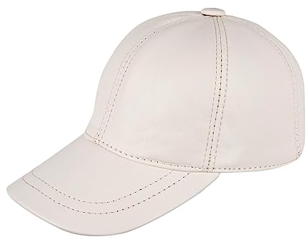 Zessano Echtleder Baseballkappe für Herren und Damen - 100% Schafsleder Unisex Baseball Cap - Verstellbar, Einfarbig, Einheitsgröße, Sonnenmütze