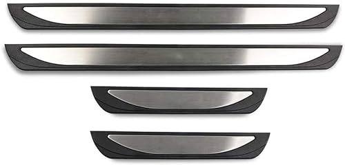 DIOTTI 4 Stück Auto Einstiegsleisten Schutz Aufkleber für VW Tiguan 1 MK1 2015, Lackschutzfolie Schritt Platte Abdeckung Dekorative Zubehör