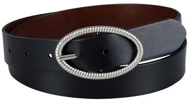 Levi's Damen Lässiger wendbarer gedrehter Mittelstange Gürtel, schwarz/braun, L