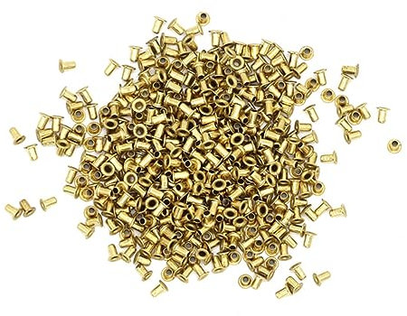 Operitacx 1000stücke Bienenstockrahmen-ösen Aus Messing Für Imkerei Bienenverdrahtungsunterstützung Brutkasten-ösen Einfädelstock Goldfarben