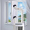 Air Conditioner Window Kit,Aircon Window Seal Kit for Portable Air Conditioner and Tumble Dryer,Air Con Window Seal with Drawstring,Air Conditioning Window Seal Kit No Need to Drill-Universal