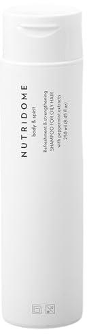 Nutridome Shampoo für fettiges Haar 250 ml - mit Ergiebig, Minze, Orangenschale, Panthenol - Reinigt, Erfrischt, Nährt, Normalisiert die Talgproduktion, Reduziert Juckreiz - Leicht zu kämmen