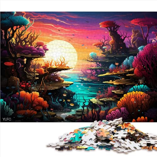 Puzzle für Erwachsene, 2000 Teile, farbenfrohes Unterwasserwelt-Papierpuzzle, für Erwachsene und Kinder ab 12 Jahren, anspruchsvolles Spiel. Größe: 70 x 100 cm.