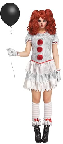 Fun World Penny Vice - Horrorclown Girl Kostüm für Damen - Carnevil - Horror Verkleidung Halloween Karneval & Motto-Party