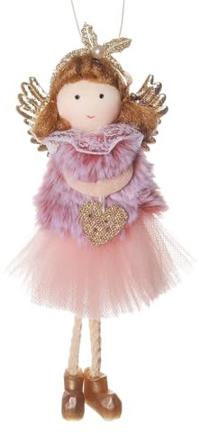 Neamou Angel Christmas Tree Ornaments | Cute Fairy Ornament Plush - Soft Stuffed Angel Doll Craft Fairy Pendant for Home Decor Kids Girl