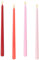 Scentoria Stabkerzen Rot, 4 Stück Kleine Kerzen, Stabkerzen, Spitzkerzen Höhe 25 cm ø 2,2 cm, Bunte Kerzen, Rituals Kerze, Tisch Dekoration, Bankett, Hochzeit
