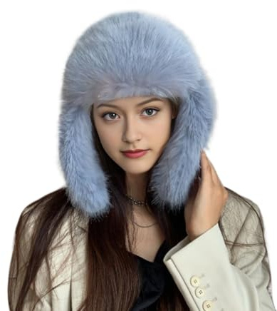 JDYaoYing Damen Kunstpelzmütze Wintermützen Uschanka Trapper Hut mit Ohrenklappen Russische Mütze Wärmer