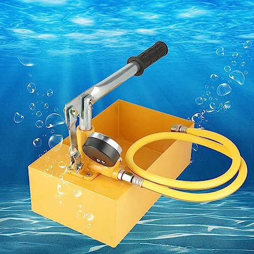 Pompa per Test della Pressione 'Acqua - Pompa Idraulica Manuale - Robusta Struttura in Alluminio - Versatile - Adatta per Acqua, Olio Idraulico - Test Ad Alta Pressione