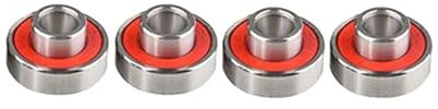 Generisch 4/8 Stück 608-2RS Skateboard-Lager, lange Platte, integriertes Lager, ABEC-11 Hochgeschwindigkeits-Silent-Speed-Lager, Teile und Zubehör(Red 4pcs)