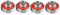 Generisch 4/8 Stück 608-2RS Skateboard-Lager, lange Platte, integriertes Lager, ABEC-11 Hochgeschwindigkeits-Silent-Speed-Lager, Teile und Zubehör(Red 4pcs)