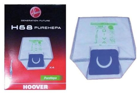 SOS Accessoire Confezione da 4 sacchetti H68 per aspirapolvere HOOVER 35601148