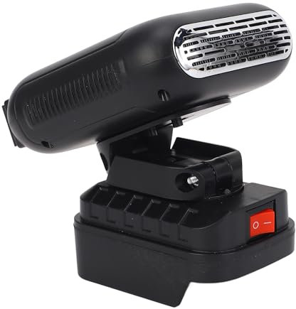 WALFRONT Chauffage Portable avec Batterie de 90 Degrés 2 Températures pour BL1850 BL1840 BL1845 BL1815 BL1820 BL1860B, Travail Calme pour le Travail ou la Bonne Pause pour les Petites Pièces