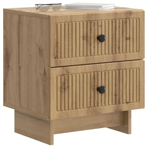 vidaXL Nachttisch Artisan-Eiche 43 x 34,5 x 47,5 cm Holzwerkstoff, Schlafzimmer Nachtkommode, rechteckiger Schrank, Stauraum, praktische Lösung für Dein Zuhause