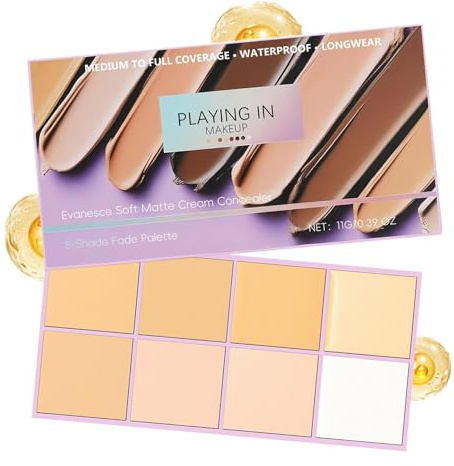DzpKrka Palette Di Correttori A 8 Colori, Correttore In CremaMorbida Opaca, Soft Matte Cream Concealer Palette Di 8 Tonalità Sfumabili Con Applicatore, Waterproof Color Correcting Concealer Palettes,