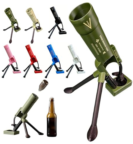 Aufgerüstet Bier Mörser Flaschenöffner Biermörser, Suffkanone Bierflaschen Bieröffner Kanone Öffner, Beer Bottle Mortar Saufkanone Granatwerfer Kronkorken Mörser Für Bars Regale (A, Für 500ML)