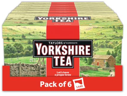 Yorkshire Tea, 1440 Tea Bags | 6 Boxes of 240 Tea Bags, Everyday Black Tea Bags, Full-Bodied Flavour, Sourced from Some of the World's Finest Tea Gardens