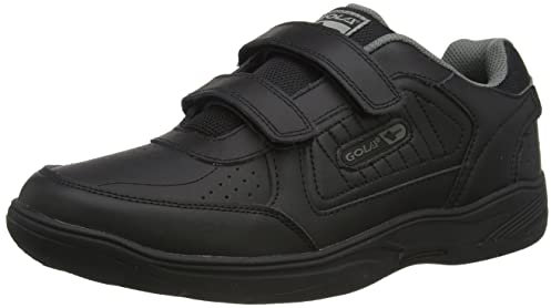 Gola Mens Black Touch Fastening Real Leather Wide Fit Touch Fastening Trainers 12 UK