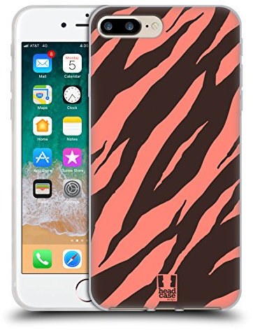 Head Case Designs Coral Tiger Mad Print 2 Soft Gel Case Compatible With Apple iPhone 7 Plus/iPhone 8 Plus