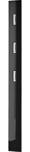 Germania 3255-83 Garderobenpaneel mit ausklappbaren Kleiderhaken Colorado in Schwarz Hochglanz, 15 x 170 x 4 cm (BxHxT)
