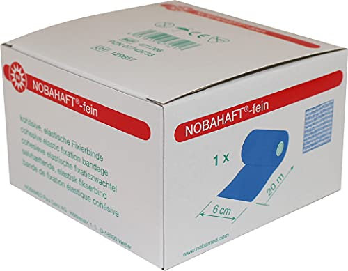 Noba Fixierbinde Fein Kohäsiv Blau, Latexfrei, Selbsthaftend, 1 Stück