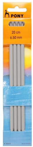 Pony Double Ended Knitting Pins - 20Cm x 6.50mm, Set of 4