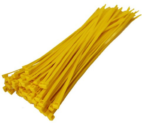 All Trade Direct 1000 X Yellow Cable Ties 300Mm X 4.8Mm Zip Tie Wraps Bases
