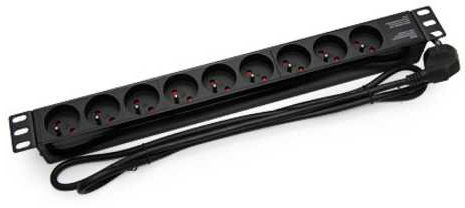 Danitech Steckdosenleiste Stromleiste AC 230V für Rack 19-9X