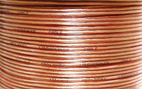 iStrand Premium 18 AWG 2 x 69 Strand Oxygen Free Copper/OFC Speaker Cable/Wire - Clear Transparent Outer Jacket with Red Polarity Marker – Outer Dimensions of Cable 5.6mm x 2.8mm (20m)