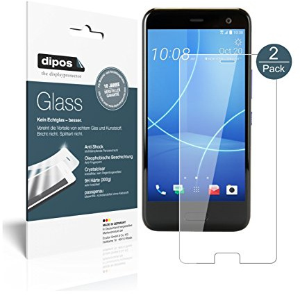 dipos 2x Displayschutzfolie 9H klar für HTC U11 Life