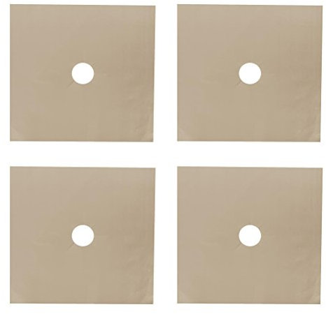 OUNONA 4 Stück Auskleidungen Für Gasherde Herdschutz Herdplatten Gasbrennerabdeckung Schutzfolie Für Gasherde Abdeckungen Für Gasbrenner Saubere Matte Einfach Zu Säubern Abdeckung Gasherd