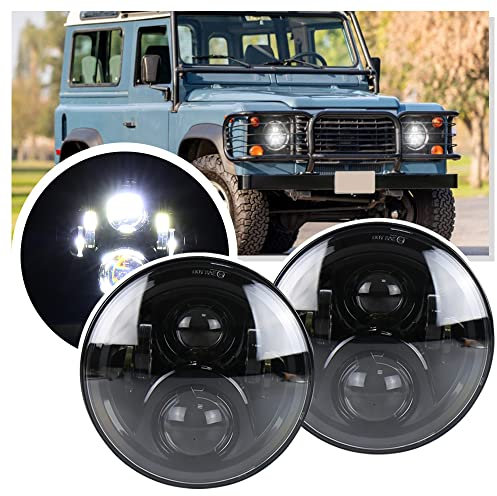 NSLUMO 7inch LED Driving Headlight - Led Headlight With High Low Beam Car Driving Led Projector Replacement For Defender RHD 90 110 Headlamp 2pcs/Kit