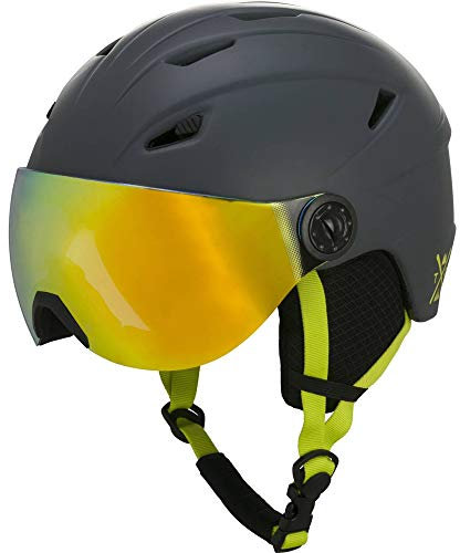 TECNOPRO Kinder Pulse JR S2 Visor HS-016 Ski-helme, Grey Dark, S