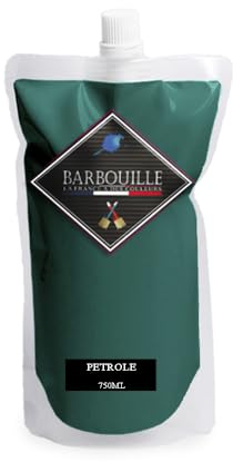 BARBOUILLE - Peinture Acrylique Pétrole - Aspect Velours - Peinture Mur, Plafond & Boiserie - Lessivable - Séchage En 30 min - COV A+ - Fabriquée En France - 750 ml