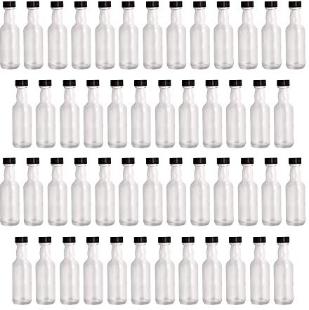 Miniature Glass Spirit Bottle with Screw Top - Pack of 50 | Wedding Decorations Favours | Kitchen Storage | Mini Jars | Apothecary Bottles | Pukkr