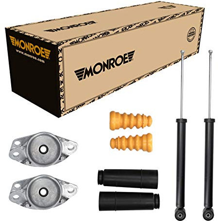 Monroe 2 Stoßdämpfer Hinten für + Domlager und Staubschutz für VW Golf 4 1J5