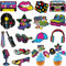 32 Pièces Topper de Cupcake des Années 90 Décoration de Fête d'Anniversaire à Thème des Années 90 pour Adultes Décoration de Fête des Années 90 Topper de Gâteau Cupcake Dessert Bricolage (90s Style)