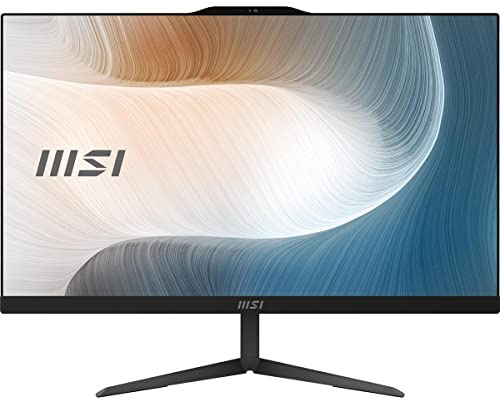 MSI Computer moderno AM242 AIO, 23,8 pollici, LED FHD di grado IPS, Intel i3-1115G4, memoria da 8 GB, SSD da 256 GB, WiFi 6, BT 5.1, nero, Windows 11 Home (11M-891US)